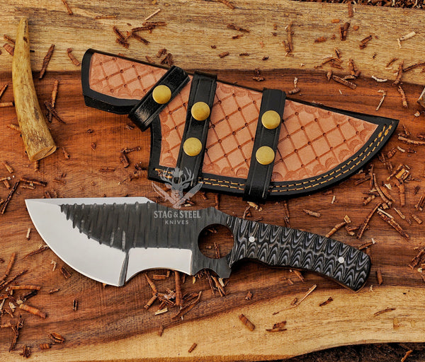 Custom D2 Tracker knife - Full tang Bushcraft Tool