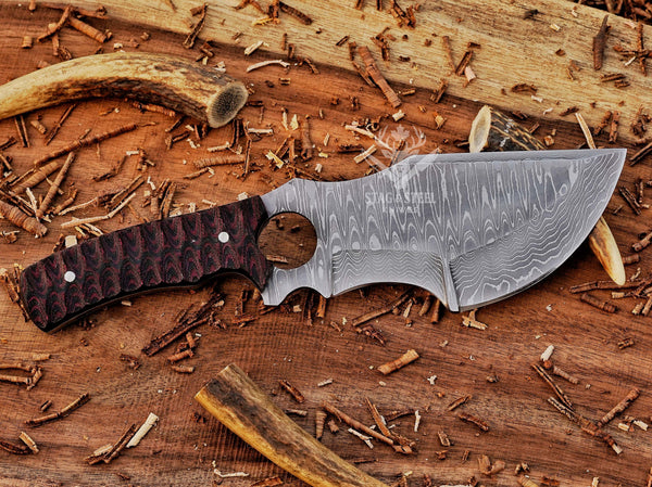 Hand-Forged Damascus Bushcraft Tracker Knife