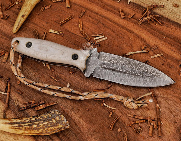 Small dagger-VG10 SS Damascus Steel EDC BOOT Knife-Handmade knife