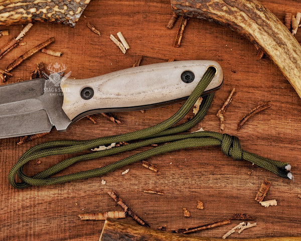 D2 Steel Small dagger- EDC boot knife – Handmade Knife with Camel Micarta Handle & Leather Sheath