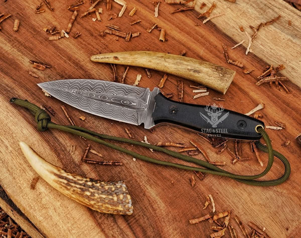 Small dagger-VG10 SS Damascus Steel EDC BOOT Knife-Handmade knife