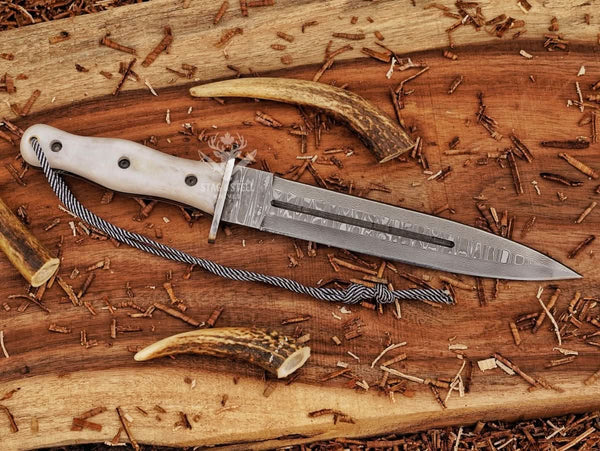 Big Dagger - Damascus Stainless Steel Boar DAGGER Knife