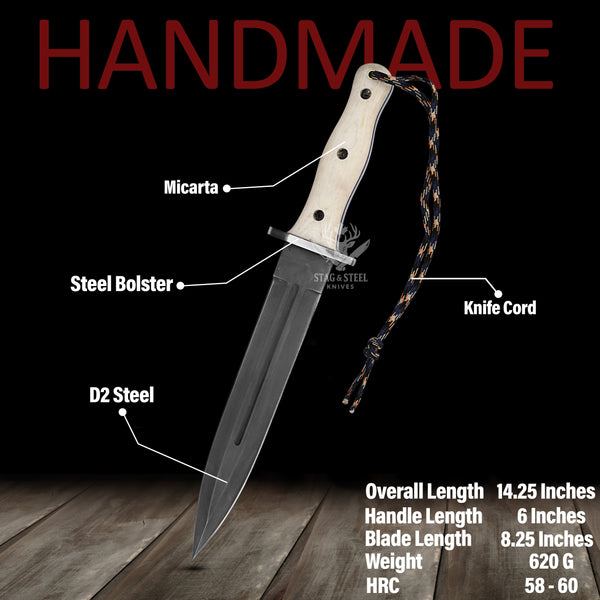 Big Dagger – D2 Steel Boar DAGGER Knife