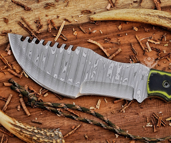 Custom Tracker Knife – Tom Brown-Inspired Stainless Steel Damascus