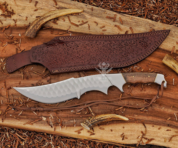 Handmade D2 steel Bowie Knife – 8” Hunting Blade