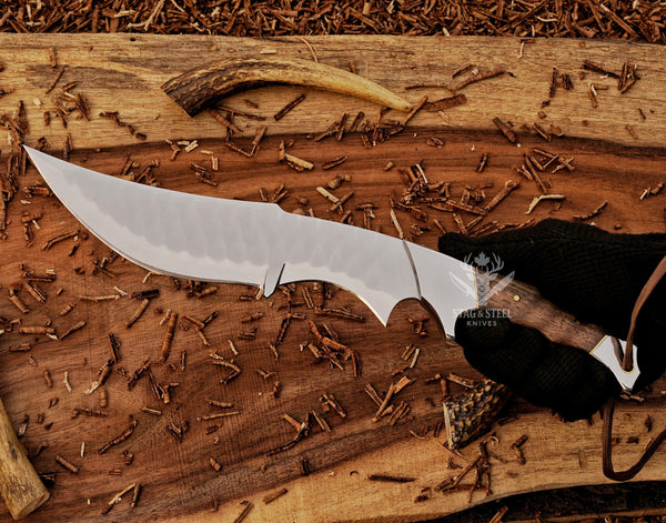 Handmade D2 steel Bowie Knife – 8” Hunting Blade