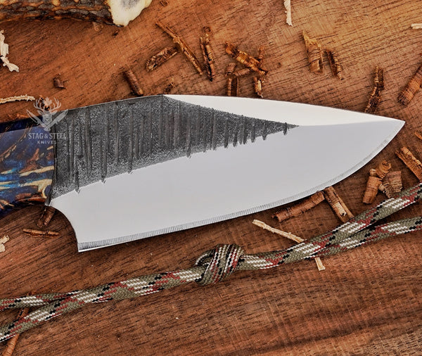 Handmade D2 Skinning Knife –Big Game Hunting & Deer Processing knife