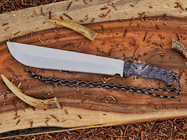 Handmade D2 Steel Machete Knife – Grey Micarta Handle – Full Tang Bushcraft Survival Knife with Micarta Handle | Outdoor Hunting & Camping Gift (Copy)