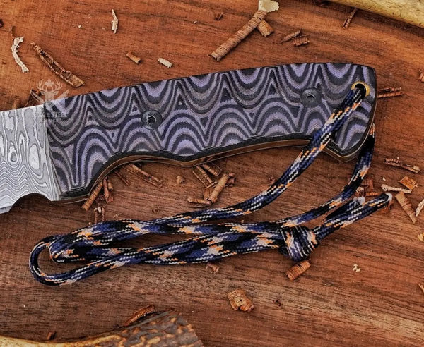 Handmade Machete Knife- Damascus Steel Full Tang Bushcraft blade
