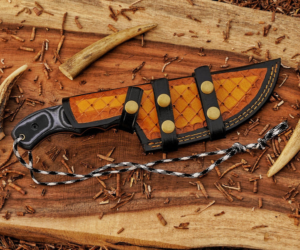 Custom Tracker Knife – Tom Brown-Inspired Stainless Steel Damascus