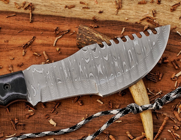 Custom Tracker Knife – Tom Brown-Inspired Stainless Steel Damascus