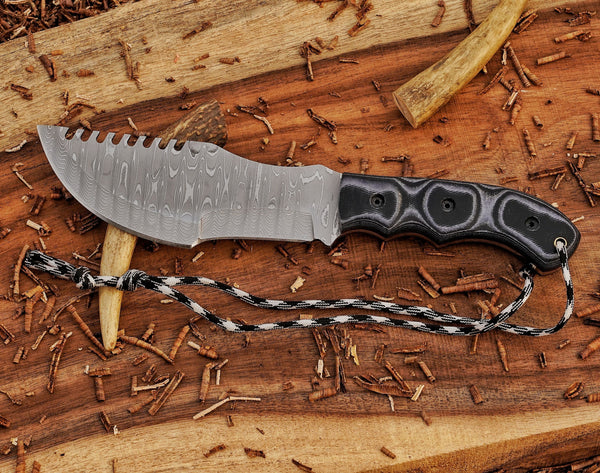 Custom Tracker Knife – Tom Brown-Inspired Stainless Steel Damascus