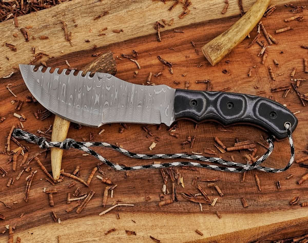 Custom Tracker Knife – Tom Brown-Inspired Stainless Steel Damascus