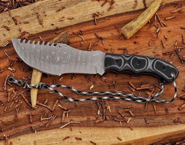 Custom Tracker Knife – Tom Brown-Inspired Stainless Steel Damascus