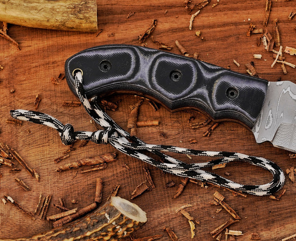 Custom Tracker Knife – Tom Brown-Inspired Stainless Steel Damascus