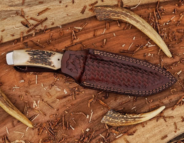 D2 Steel Hunting Bushcraft Knife: Mirror Polish Blade