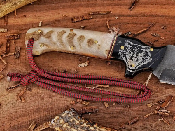 Custom D2 hunting knife for camping and survival use