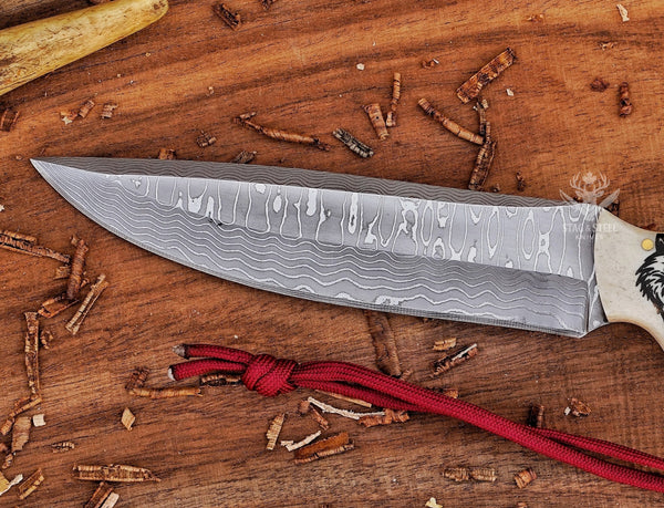 custom-hunter-knife-damascus-blade