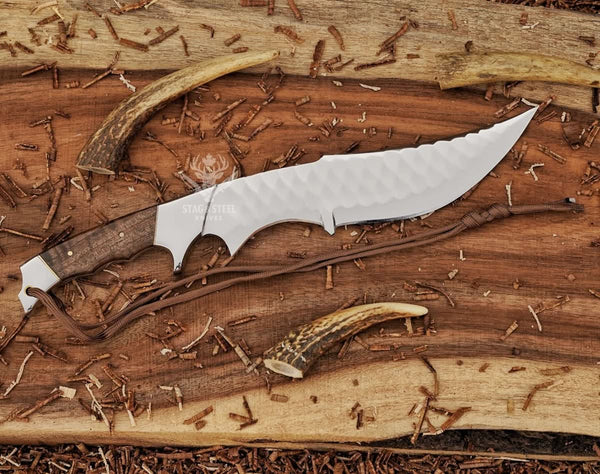 D2 Steel best bowie knife with walnut wood handle