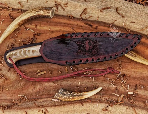 Heavy duty D2 hunting knife fixed blade outdoor tool