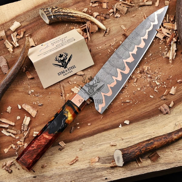 Gyuto Knife – 8 inch Cu Mai chef knife with Resin Handle