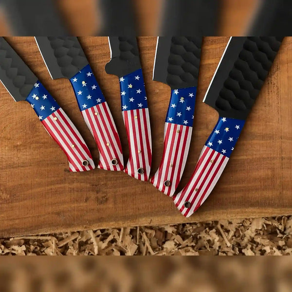 Premium J2 steel kitchen set with USA flag handle design