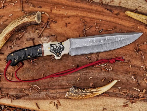 Best full tang hunter knife crafted with premium damascus steel