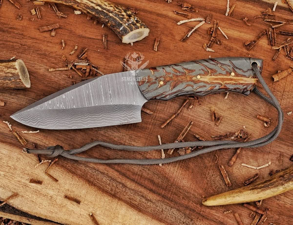 skinning knife displayed in outdoor hunting setting