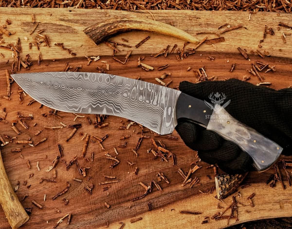Premium Damascus Kukri Bowie knife