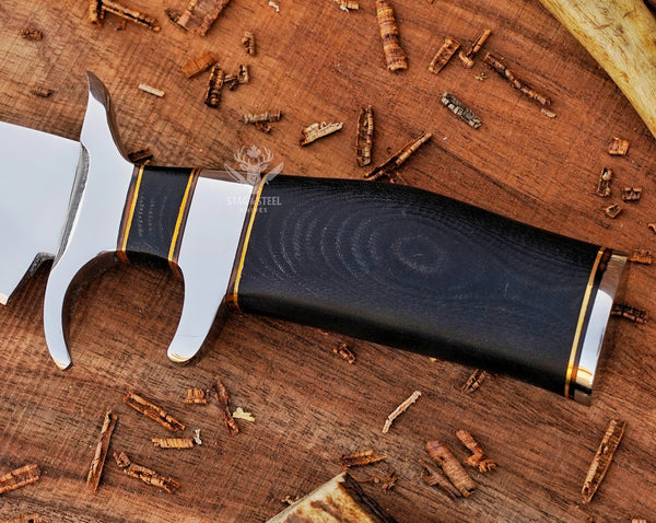 Full tang survival bowie knife for outdoor use