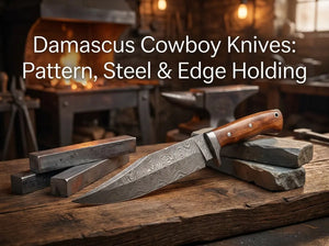 Damascus Cowboy Knives: Pattern, Steel & Edge Holding
