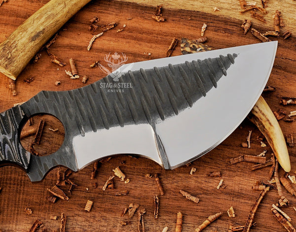 Custom D2 Tracker knife - Full tang Bushcraft Tool