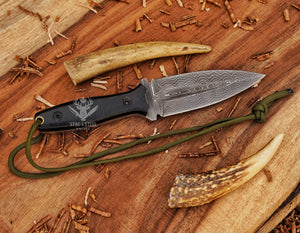 Small dagger-VG10 SS Damascus Steel EDC BOOT Knife-Handmade knife