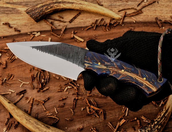 Handmade D2 Skinning Knife –Big Game Hunting & Deer Processing knife