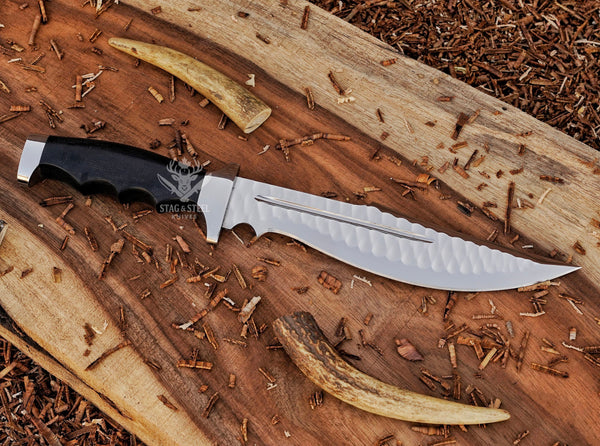 D2 Steel Knife - Hand Forged Knife with Black Micarta Handle | Survival & Hunting Gift Blade