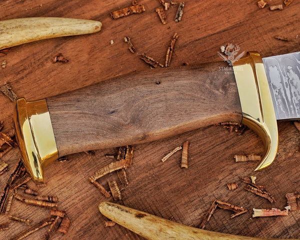 Handmade Damascus  Crocodile Dundee Bowie Knife