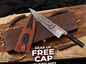 Copper Damascus Chef Knife 