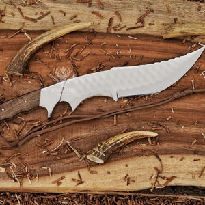 D2 Steel best bowie knife with walnut wood handle 