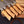 Five Damascus Steel Kitchen Knives with Ash Wood Handles
