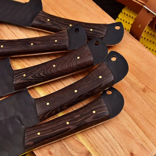 Damascus Twin Santoku Knife Set 6 Piece Kitchen Kit.