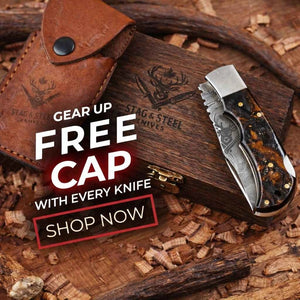 Free Cap with Resin Handle Folding knif