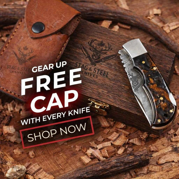 Free Cap with Resin Handle Folding knif