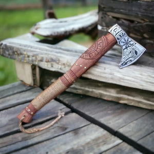Helm of Awe Viking Bearded Axe with Hand Forged Blade