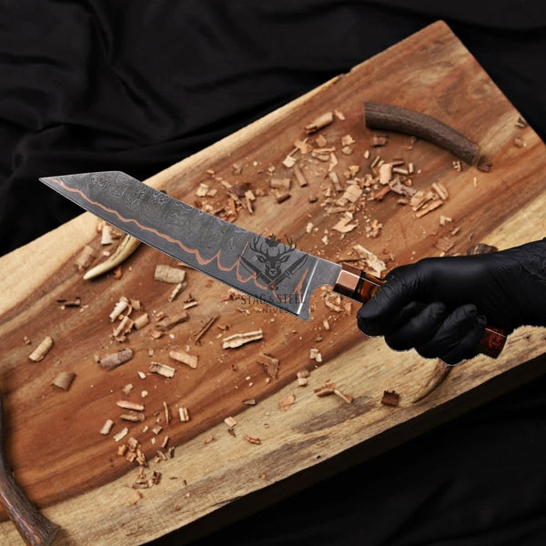 Gyuto Chef Knife - Cu Mai K-Tip Copper Damascus Knife