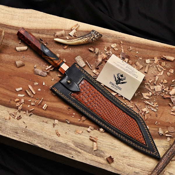 Gyuto Chef Knife - Cu Mai K-Tip Copper Damascus Knife