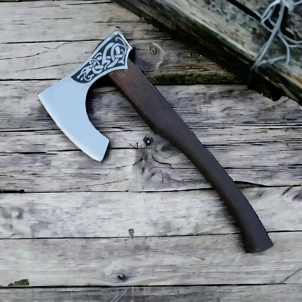 Handmade Norse Wolf Viking Collector Axe