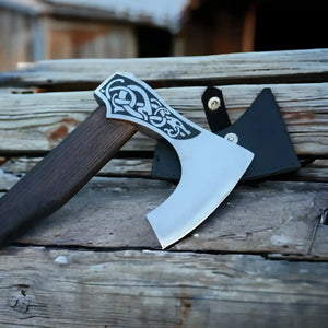 Hand Forged Norse Wolf Bearded Collector Axe