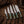 J2 steel kitchen knife set with pinecone resin handles
