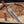 Alamo Musso damascus bowie knife rosewood handle full knife Vertical layout blade and handle detail