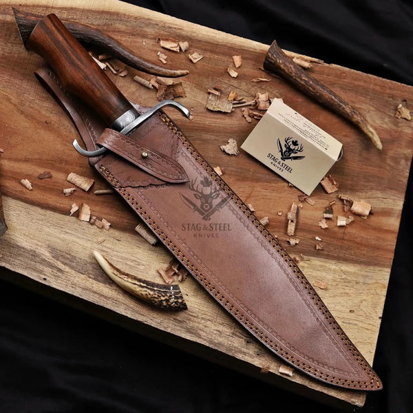 Alamo Musso Bowie knife with sheath set